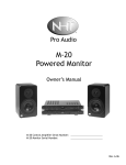 NHT M-20 Speaker User Manual