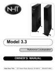 NHT 3.3 Speaker User Manual