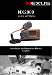 Nexus 21 NX2000 Marine Radio User Manual