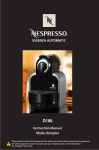 Nespresso D100 Coffeemaker User Manual