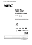 NEC NDH-81 DVR User Manual