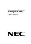 NEC LCD300 Car Video System User Manual