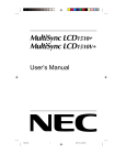 NEC LCD1510+ Car Video System User Manual