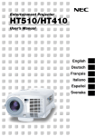 NEC HT410 Projector User Manual