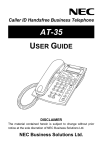 NEC AT-35 Telephone User Manual