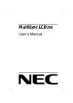 NEC 200 Computer Monitor User Manual