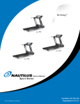 Nautilus T518 Treadmill User Manual