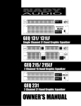 Nady Systems GEQ 131LF Stereo Equalizer User Manual