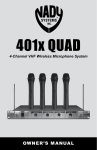 Nady Systems 401XQUADLTE4F Microphone User Manual