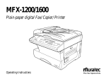 Muratec MFX-1600 All in One Printer User Manual