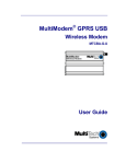 Multi Tech Equipment GPRS USB Network Card User Manual