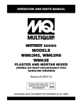 Multiquip WM63H5 Music Mixer User Manual