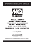 Multiquip MVH-150D Trash Compactor User Manual