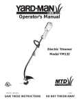 MTD YM132 Trimmer User Manual