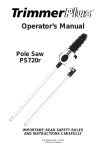 MTD PS720r Pole Saw User Manual