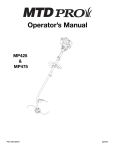 MTD MP425 , MP475 Trimmer User Manual