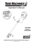 MTD i1046, i1050 Lawn Mower User Manual