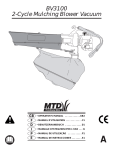 MTD BV3100 Blower User Manual