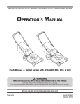 MTD A00 Lawn Mower User Manual