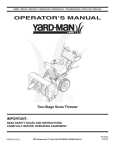 MTD 769-01534 Cultivator User Manual