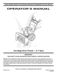 MTD 769-01275D Snow Blower User Manual