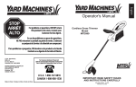 MTD 599 Trimmer User Manual