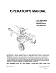 MTD 500 thru 510 Log Splitter User Manual