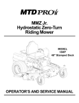 MTD 18HP Lawn Mower User Manual