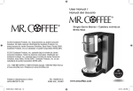 Mr. Coffee BVMC-KG2 Coffeemaker User Manual