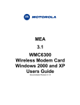 Motorola WMC6300 Network Card User Manual
