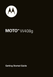 Motorola W408G Cell Phone User Manual