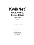 Motorola MPC5200 Network Card User Manual
