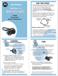 Motorola HT820 Headphones User Manual