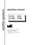 MK Sound S-125C Speaker System User Manual