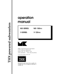 MK Sound MX-150THX, V-125THX Speaker User Manual