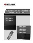 Mitsubishi Electronics WT-46805 Projection Television User Manual