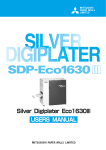 Mitsubishi Electronics SDP-ECO 1630 III All in One Printer User Manual
