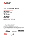 Mitsubishi Electronics LT-40133 Flat Panel Television User Manual