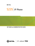 Mitel 5235 IP Phone Telephone User Manual