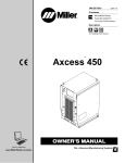 Miller Electric Axcess 450 Welder User Manual