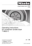 Miele T 8822 C Clothes Dryer User Manual