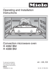 Miele H4082BM Oven User Manual