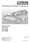 Miele DG 2661 Oven User Manual