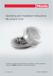 Miele 09 798 350 Microwave Oven User Manual