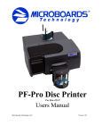MicroBoards Technology PF-Pro Disc Printer Label Maker User Manual