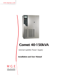 MGE UPS Systems 40-150kVA Power Supply User Manual