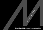 Meridian Audio 557 Stereo Amplifier User Manual