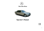Mercedes-Benz S 500 Automobile User Manual
