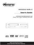 Memorex MVD4543 DVD Player User Manual