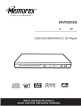 Memorex MVD2022 DVD Player User Manual
